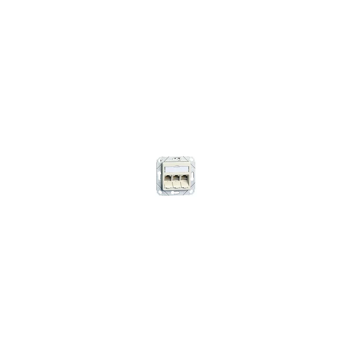 BTR C6A Module 3 Port 180° UPk - Anschlussdose, Unterputz - CAT 6a - RJ-45 X 3 - Pure White, RAL 9010