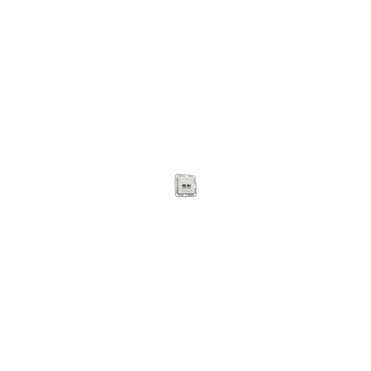 BTR E-DAT C6 8/8(8) UPk - Anschlussdose, Unterputz - CAT 6 - RJ-45 X 2 - Pure White, RAL 9010