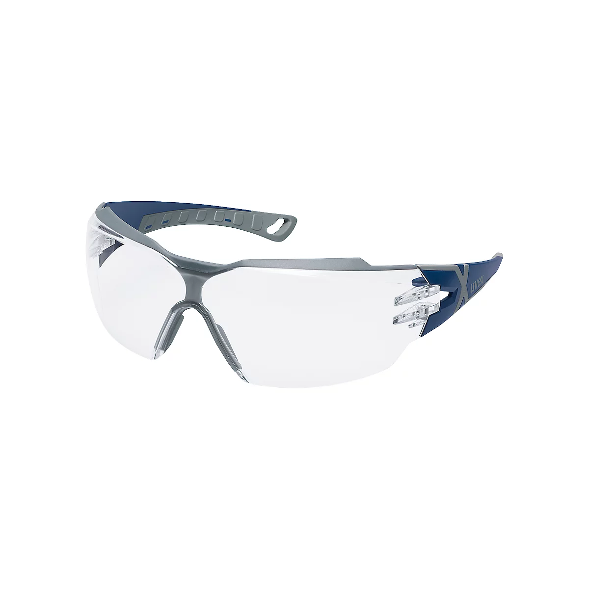 Bügelbrille Uvex pheos cx2 fbl sv, EN 166, EN 170, Polycarbonat klar, Rahmen blau/grau, 5 Stück