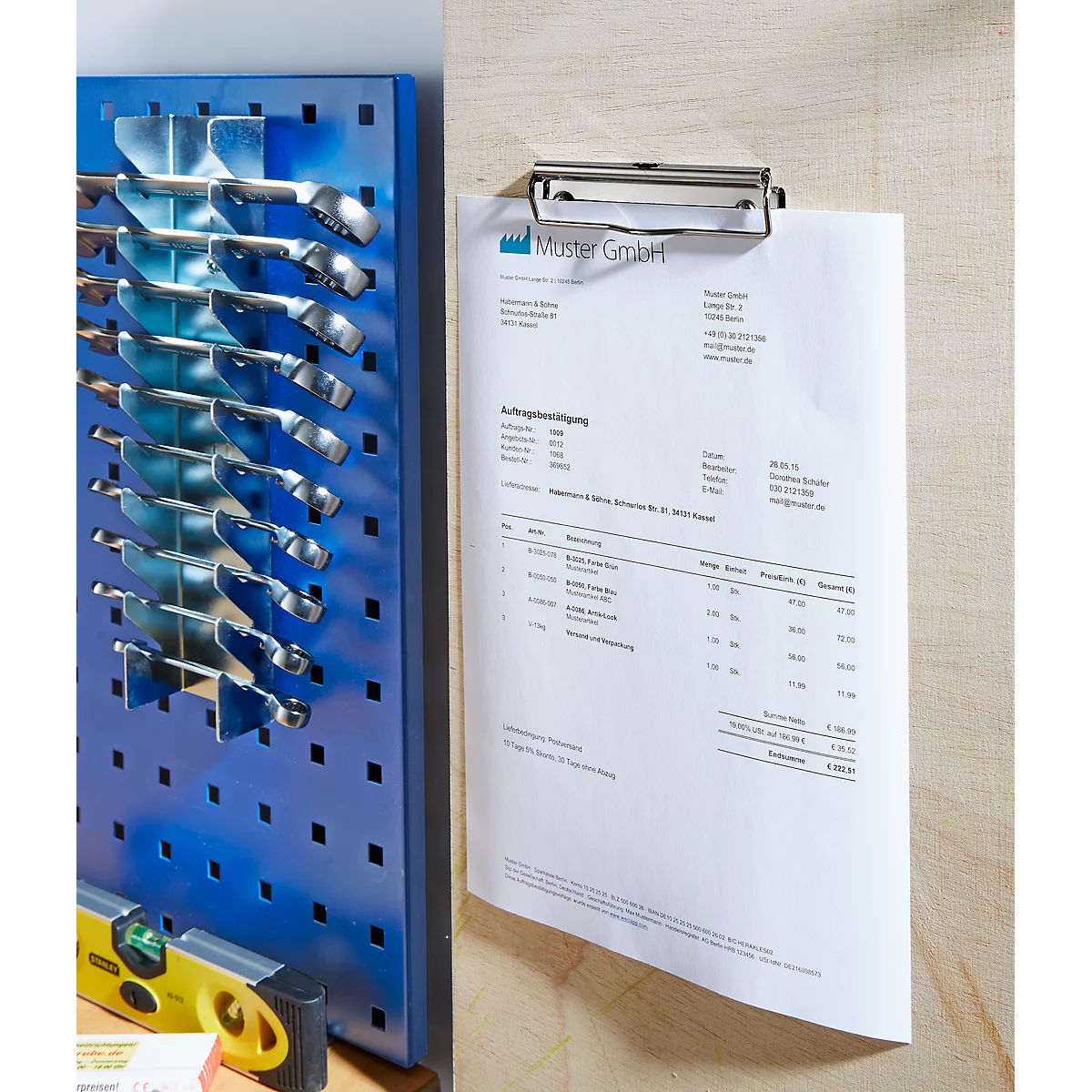 Bügelklemme Maul, Klemmweite 8 mm, Metall, auch zum Aufhängen geeignet, 10 Stück