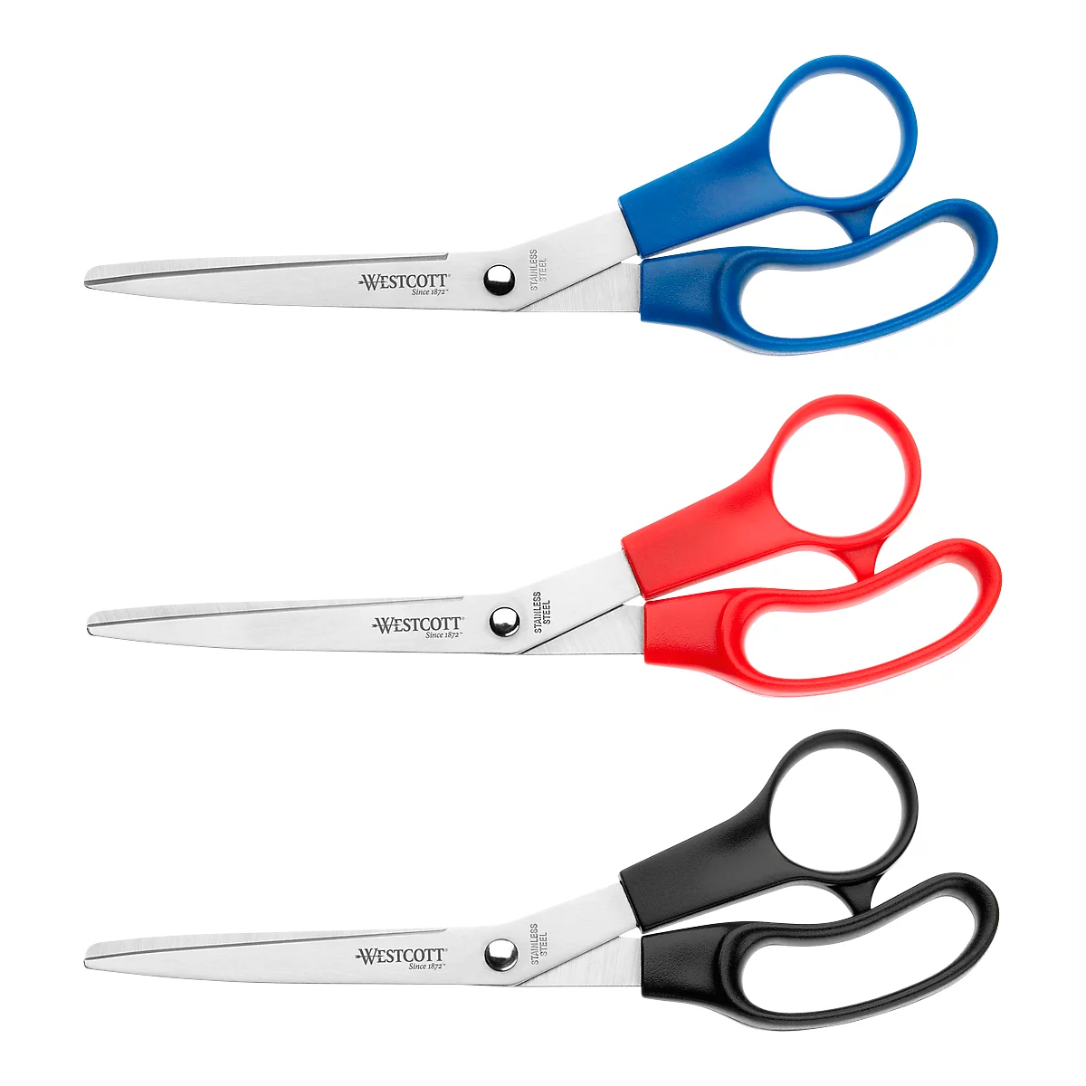 Büroschere WESTCOTT® 200 mm, schwarz/blau/rot