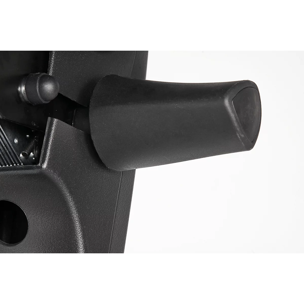 Bürostuhl Punkt Ergo, Permanentkontakt, mit Armlehnen, ergonomische Lehne, breite Sitzfläche, schwarz 