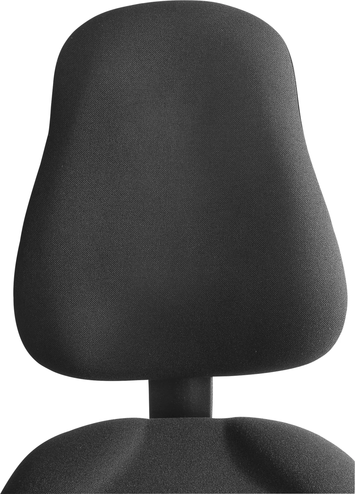 Bürostuhl Punkt Ergo, Permanentkontakt, mit Armlehnen, ergonomische Lehne, breite Sitzfläche, schwarz