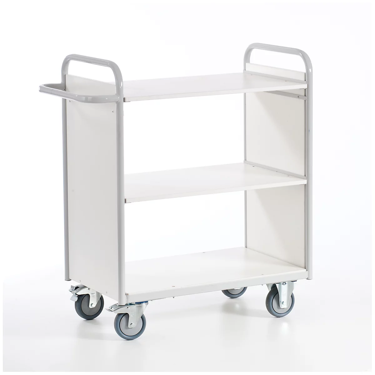 Bürowagen mit Seitenwänden, 800 x 500 mm, Tragkraft 150 kg