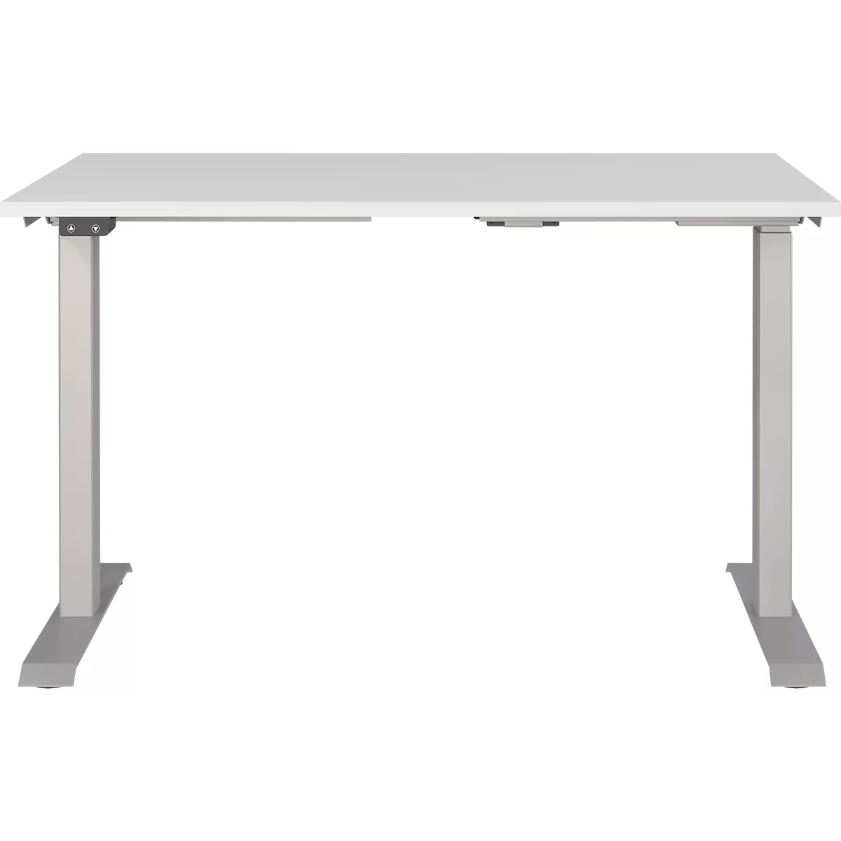 Bureau Agenda, réglage électrique de la hauteur, L 1200 x P 800 x H 720-1200 mm, gris clair/argenté + panneau USB Memory