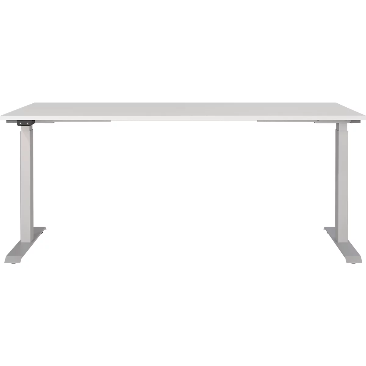Bureau Agenda, réglage électrique de la hauteur, L 1800 x P 800 x H 720-1200 mm, gris clair/argenté + panneau USB Memory