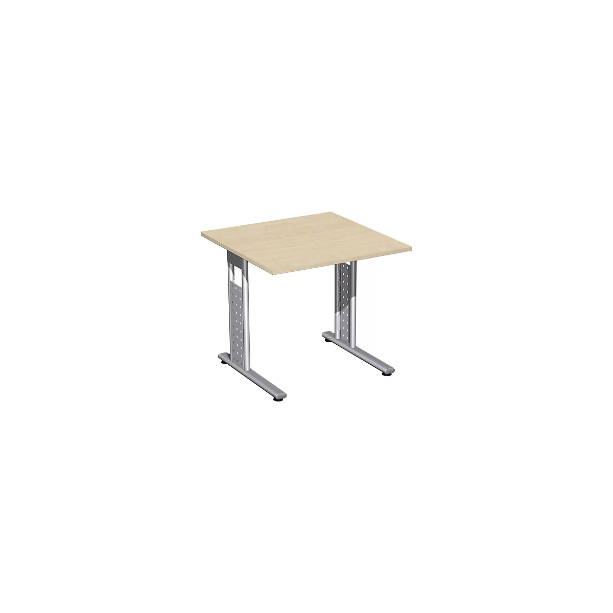 Bureau ALICANTE, pieds en C, rectangulaire, l. 800 x P 800 x H 680 - 820 mm, coloris érable