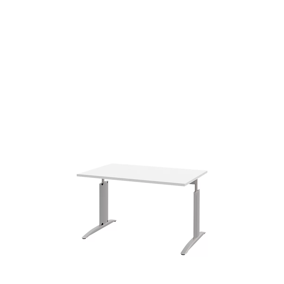 Bureau BARI, rectangulaire, forme A, pieds en C, l. 1200 x P 800 mm, blanc