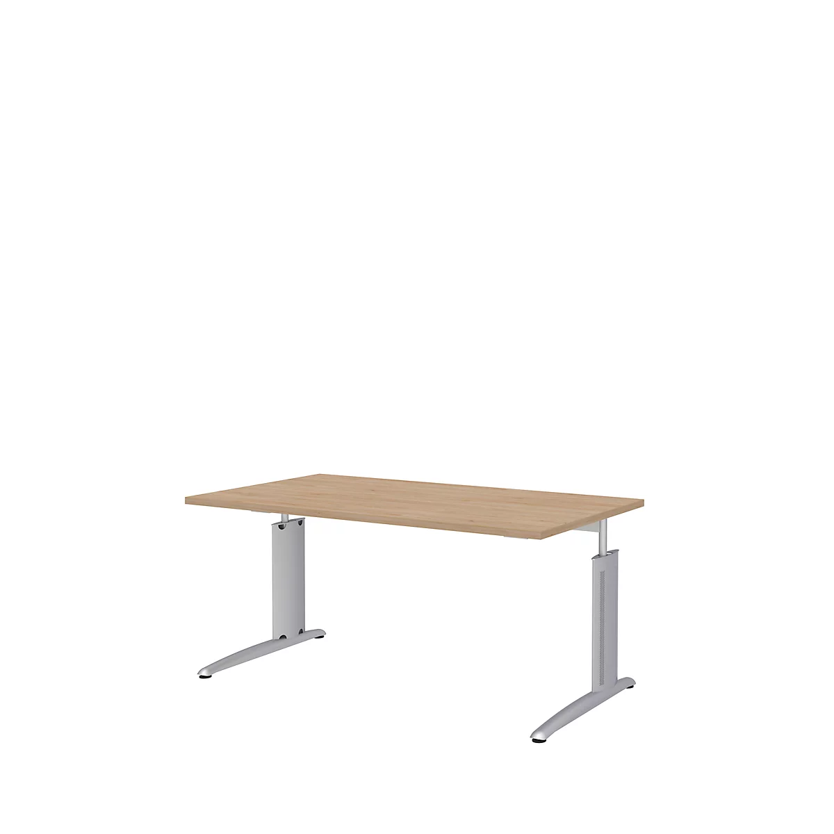 Bureau BARI, rectangulaire, forme A, pieds en C, l. 1600 x P 800 mm, coloris chêne