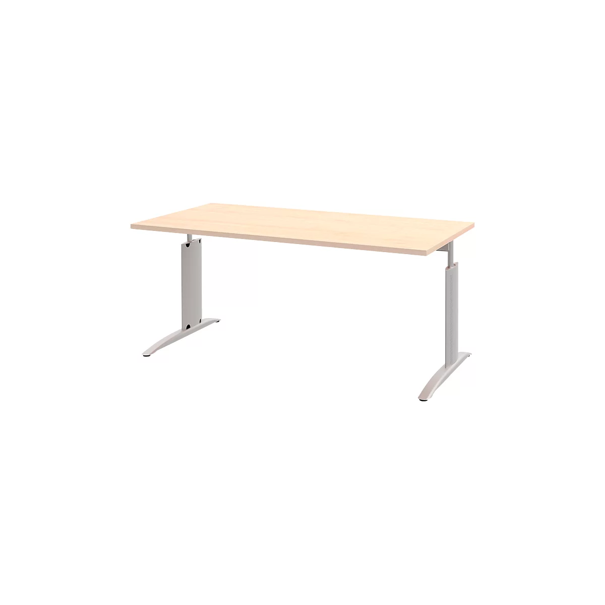 Bureau BARI, rectangulaire, forme A, pieds en C, l. 1600 x P 800 mm, coloris érable