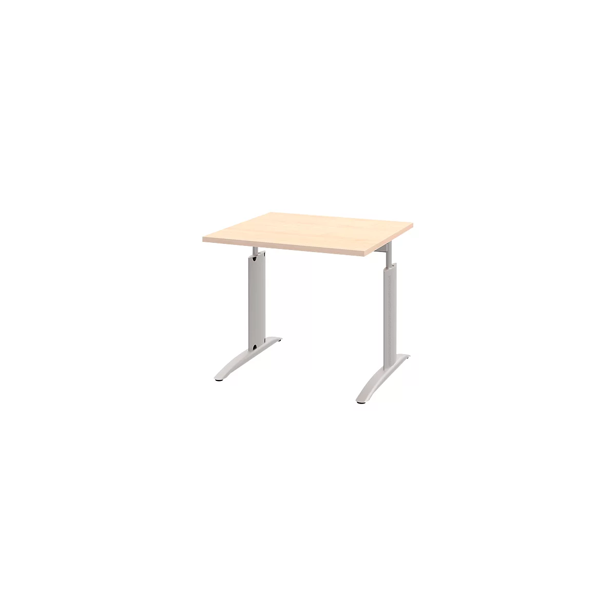 Bureau BARI, rectangulaire, forme A, pieds en C, l. 800 x P 800 mm, coloris érable