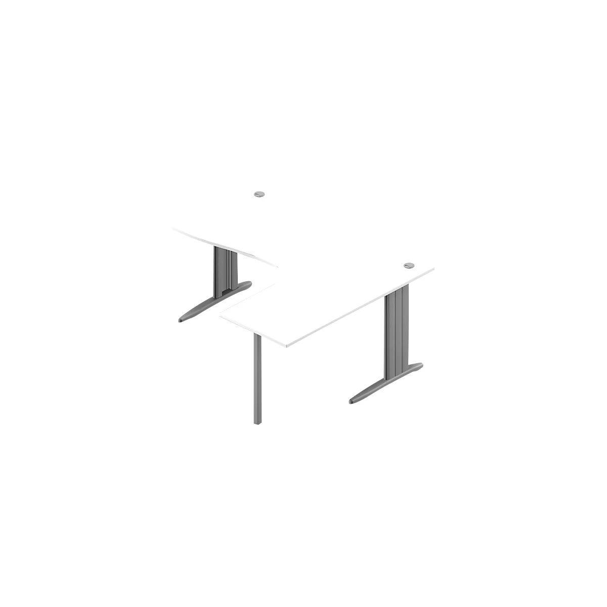 Bureau d’angle ARLON-OFFICE, l. 1600 x P 1200 x H 730 mm, blanc