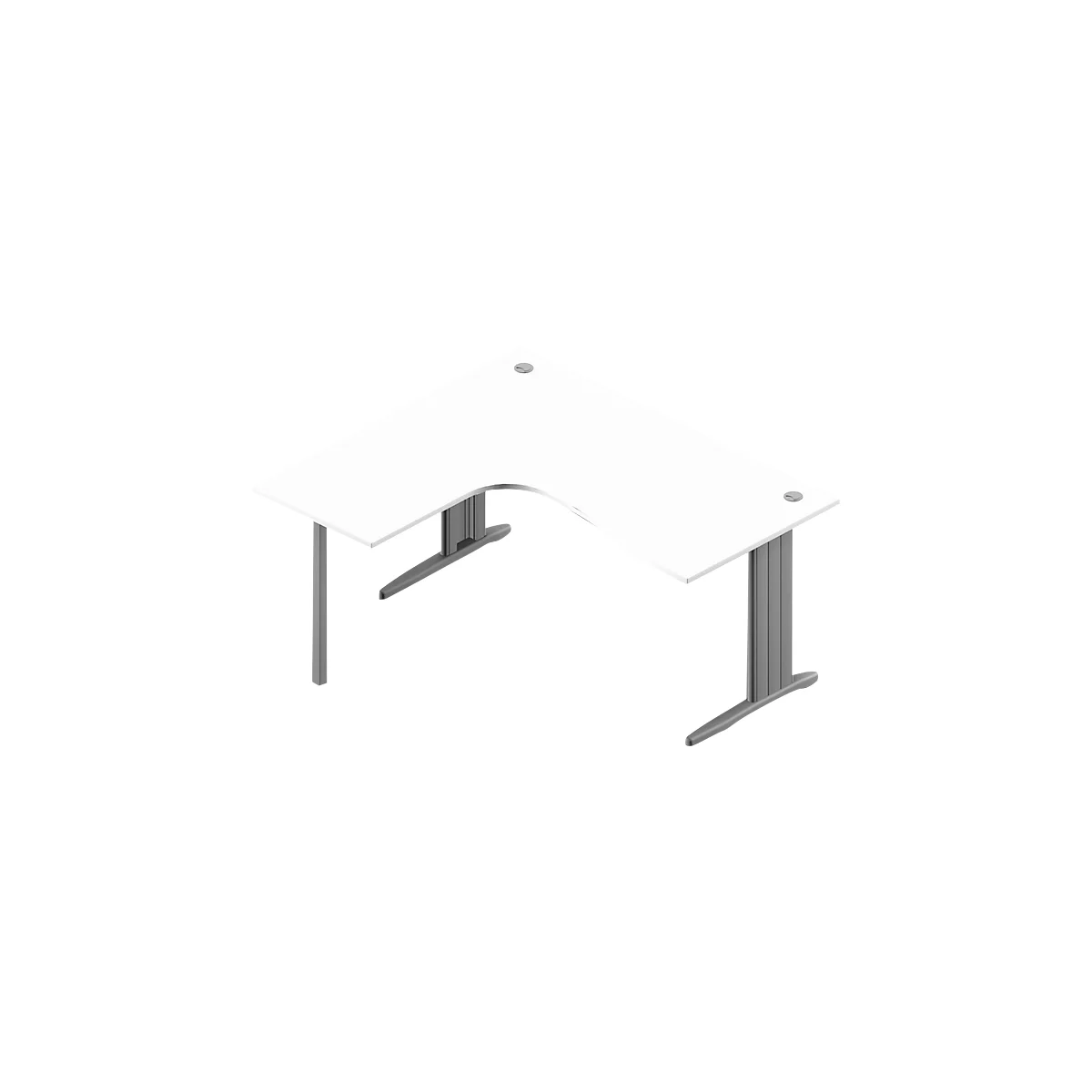 Bureau d’angle ARLON-OFFICE, l. 1600 x P 1200 x H 730 mm, blanc
