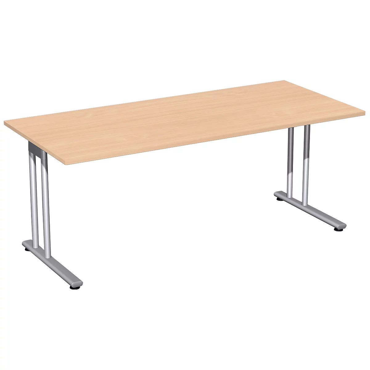 Bureau PALENQUE, pieds en C, rectangulaire, l. 1800 x P 800 x H 720 mm, hêtre