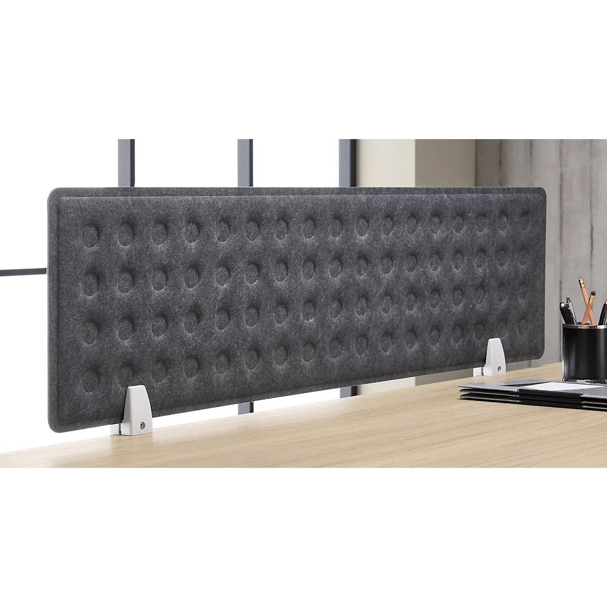 Bureau - rechthoekig - elektrisch in hoogte verstelbaar - T-poot - B 1600 x D 800 x H 620-1280mm - incl. Memory Master + bureauverdeler - eiken decor/zilver