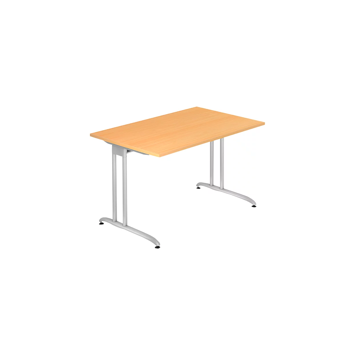 Bureau TARA, pieds en C, rectangulaire, l. 1200 x P 800 x H 720 mm, coloris hêtre