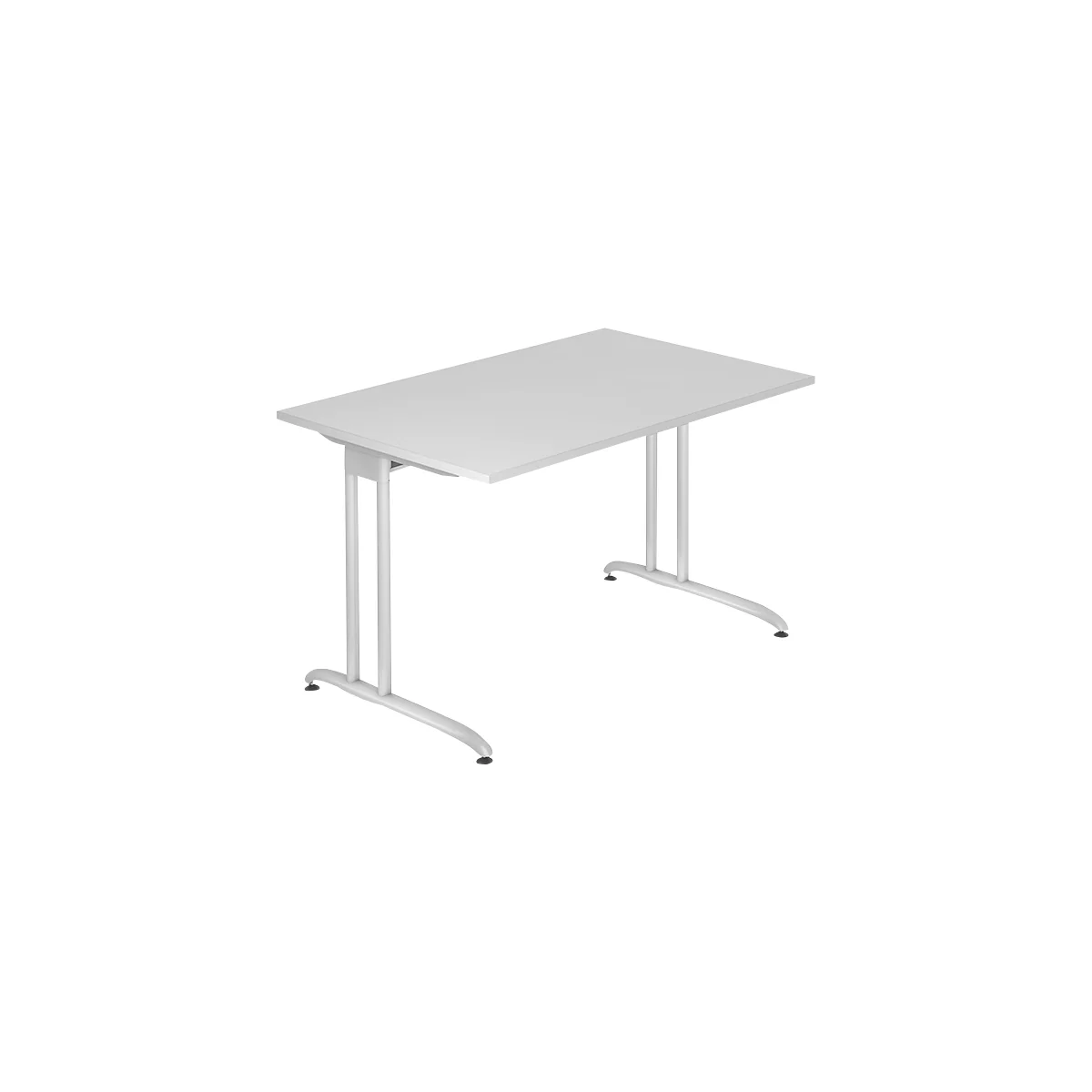 Bureau TARA, pieds en C, rectangulaire, l. 1200 x P 800 x H 720 mm, gris clair