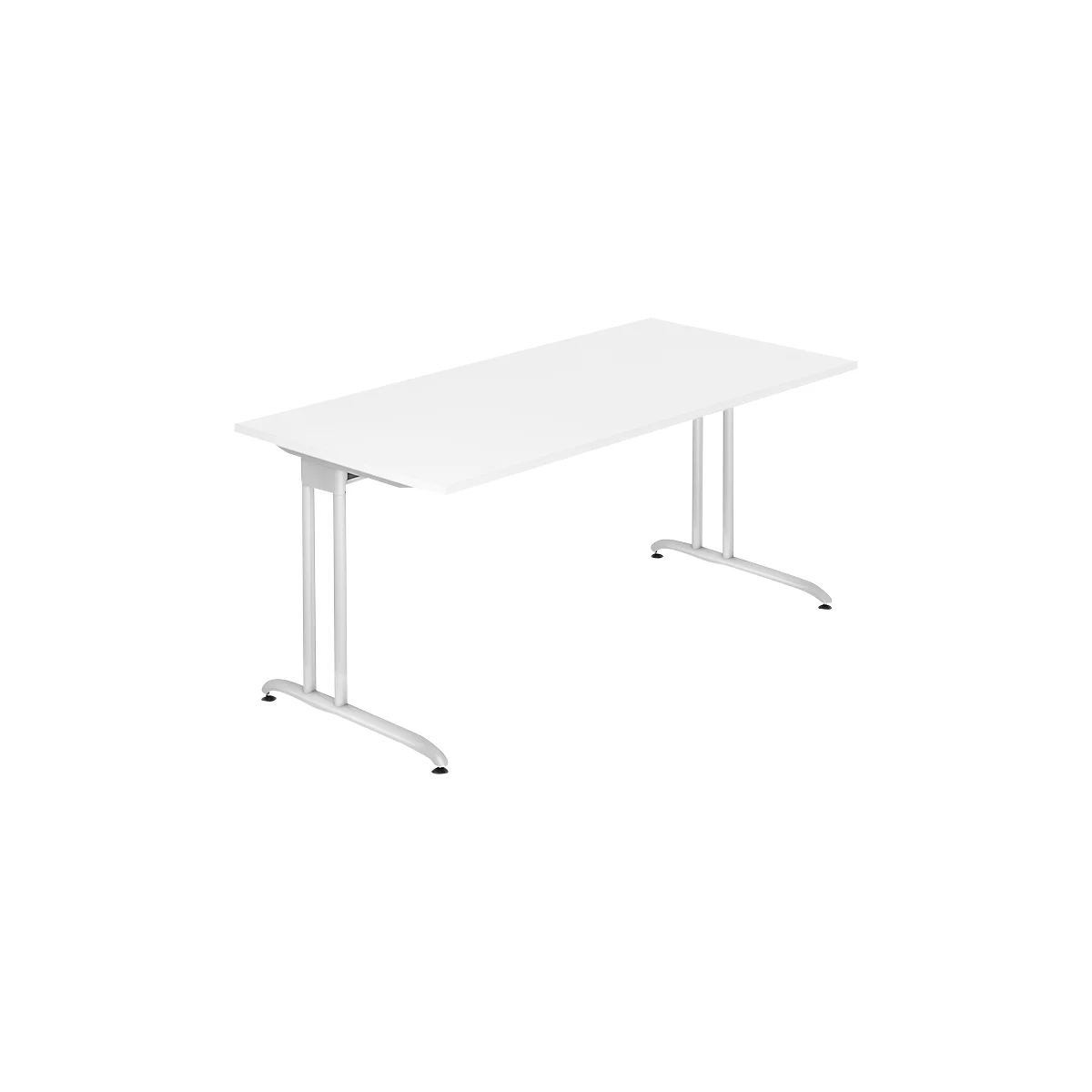 Bureau TARA, pieds en C, rectangulaire, l. 1600 x P 800 x H 720 mm, blanc