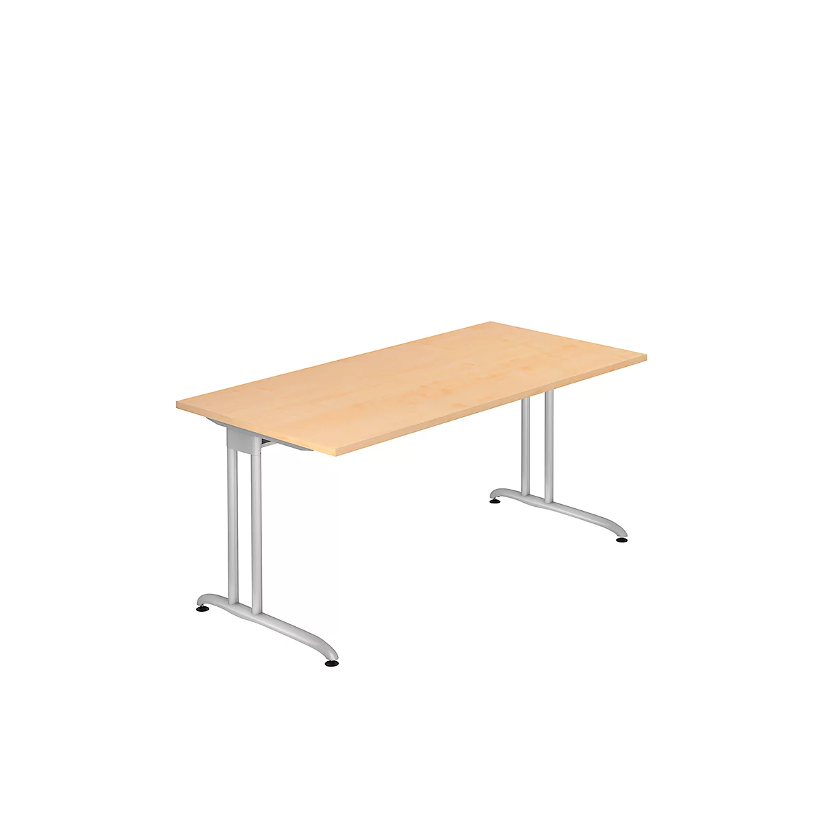 Bureau TARA, pieds en C, rectangulaire, l. 1600 x P 800 x H 720 mm, coloris érable