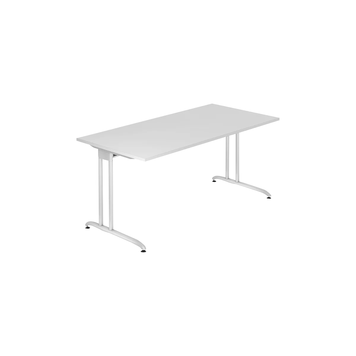 Bureau TARA, pieds en C, rectangulaire, l. 1600 x P 800 x H 720 mm, gris clair