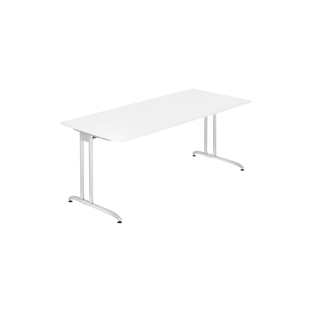 Bureau TARA, pieds en C, rectangulaire, l. 1800 x P 800 x H 720 mm, blanc