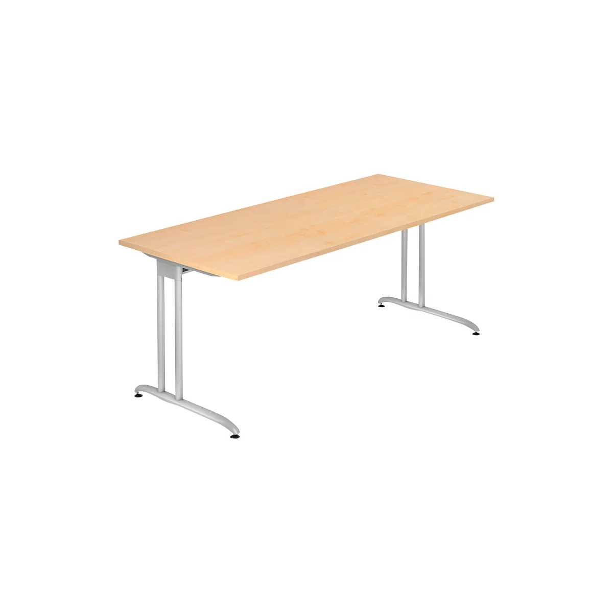 Bureau TARA, pieds en C, rectangulaire, l. 1800 x P 800 x H 720 mm, coloris érable