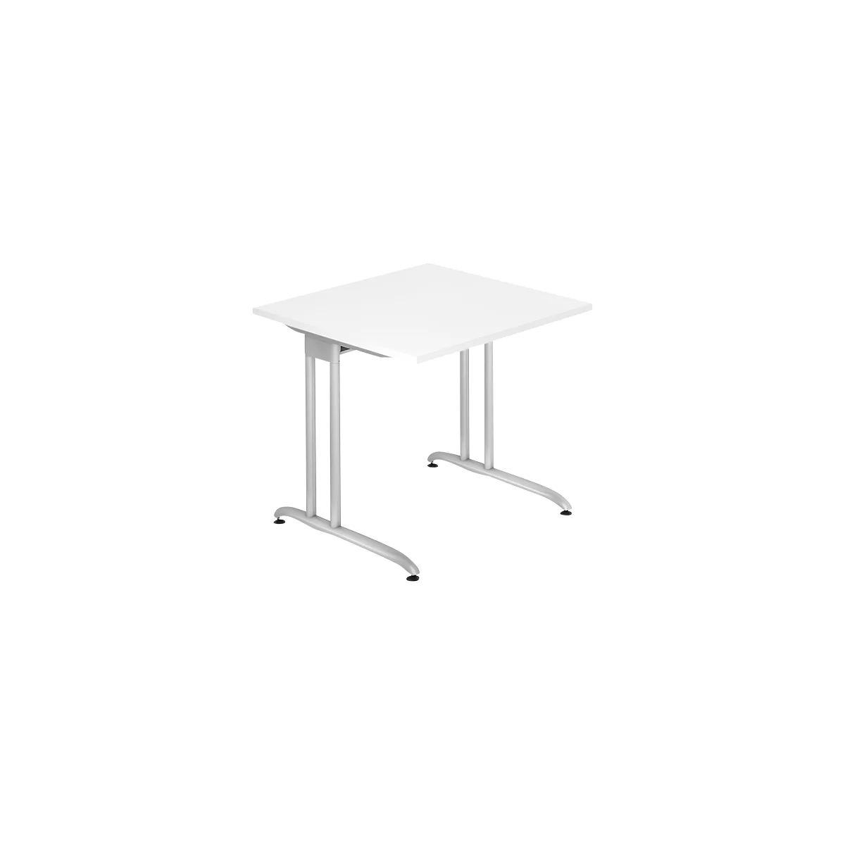 Bureau TARA, pieds en C, rectangulaire, l. 800 x P 800 x H 720 mm, blanc