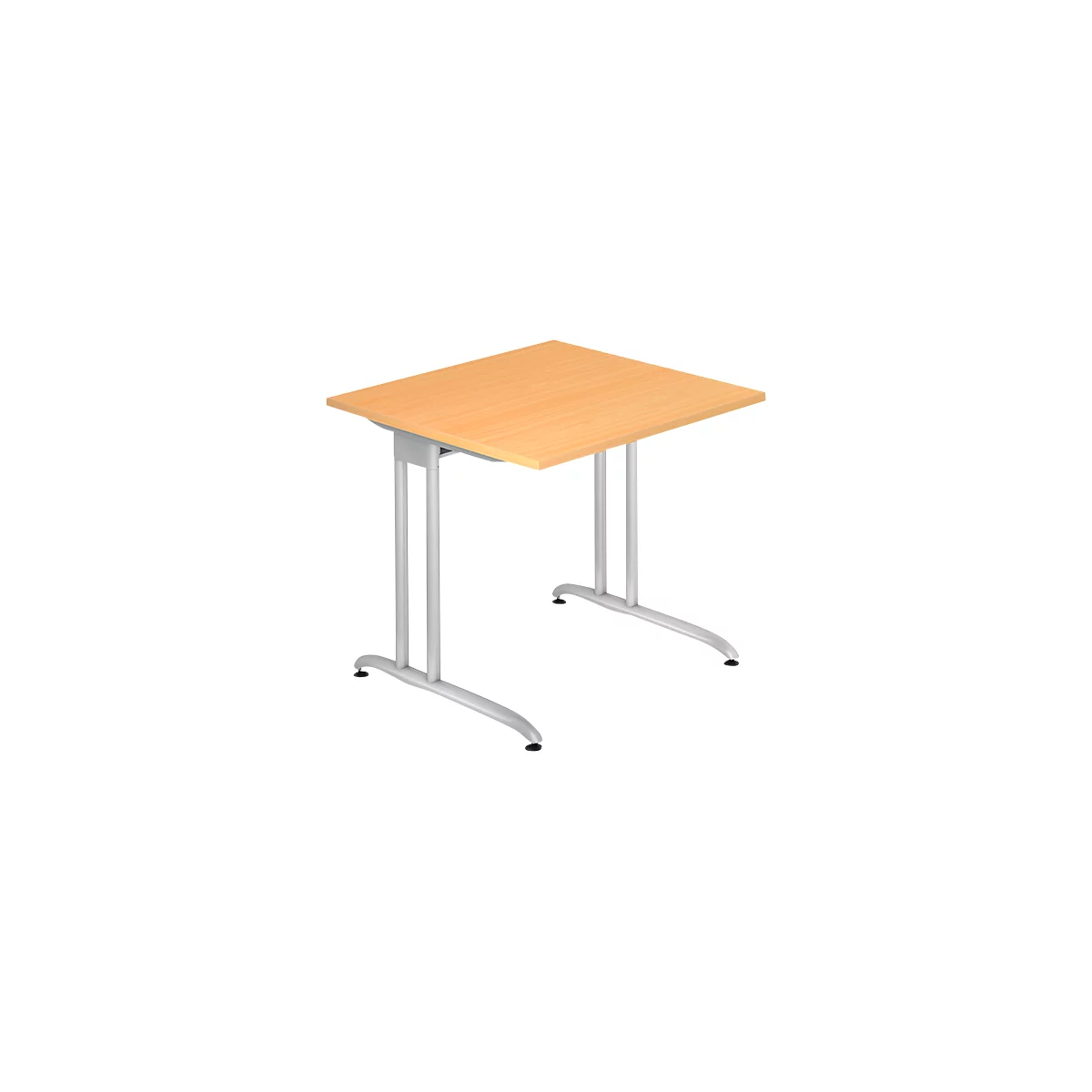 Bureau TARA, pieds en C, rectangulaire, l. 800 x P 800 x H 720 mm, coloris hêtre