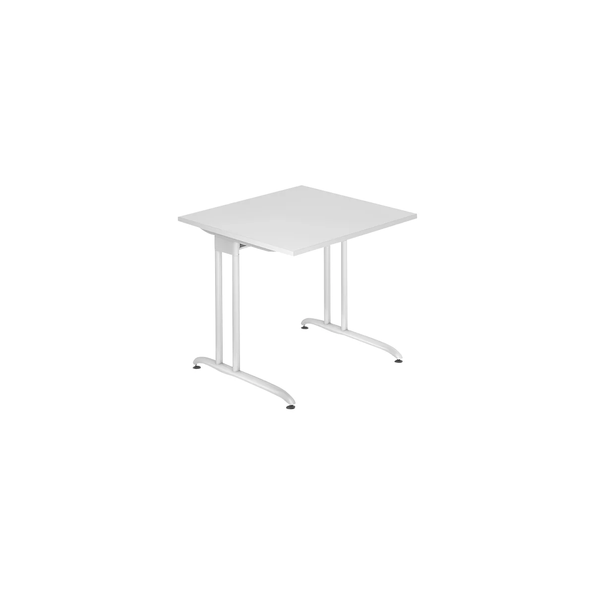 Bureau TARA, pieds en C, rectangulaire, l. 800 x P 800 x H 720 mm, gris clair