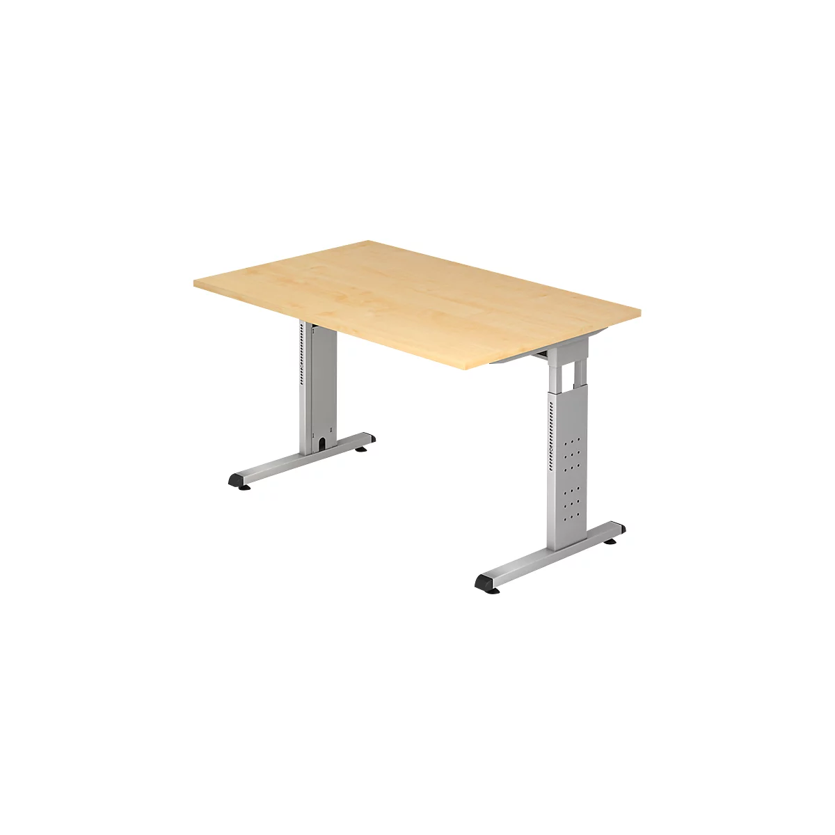 Bureau ULM, pieds en C, rectangulaire, l. 1200 x P 800 x H 650 - 850 mm, coloris érable