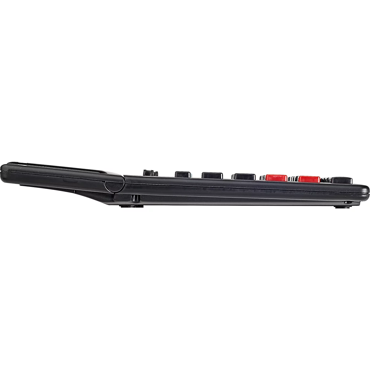 Bureaurekenmachine MAUL MCT500, 12 cijfers, Belasting, Chec &amp; Correct, werkt op zonne-energie en batterijen, B 107 x D 174 x H 22 mm, zwart