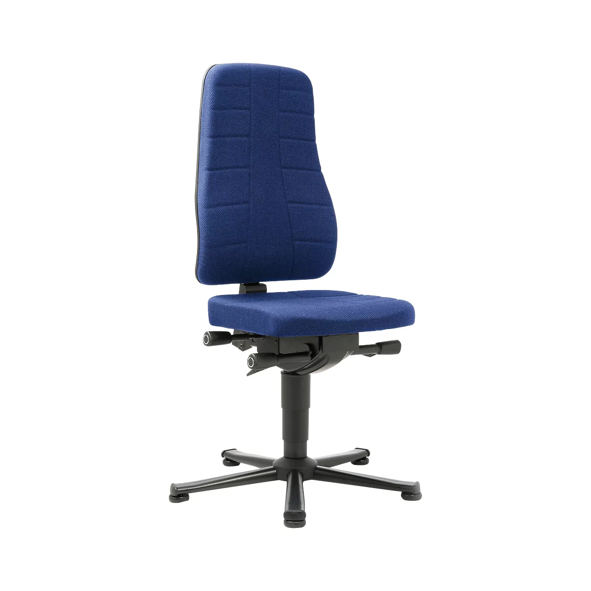 Bureaustoel All-in-One 9640, met glijder, stoffen bekleding, blauw