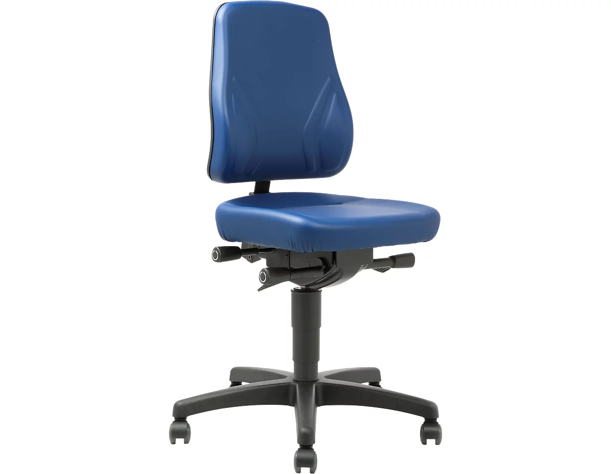 Bureaustoel All-In-One Trend 9633, met wielen, kunstleer, skai blauw