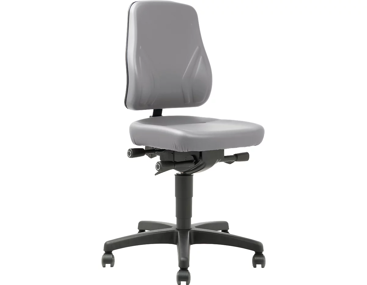Bureaustoel All-In-One Trend 9633, met wielen, kunstleer, skai grijs