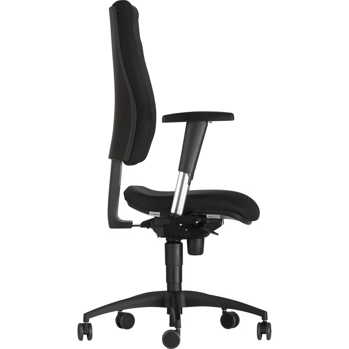Bureaustoel CLEAN SSI Proline P1 - puntsynchroonmechanisme - zitting met bekkensteun - antibacteriële bekleding - met armleuningen - zwart - Schäfer Shop Pure