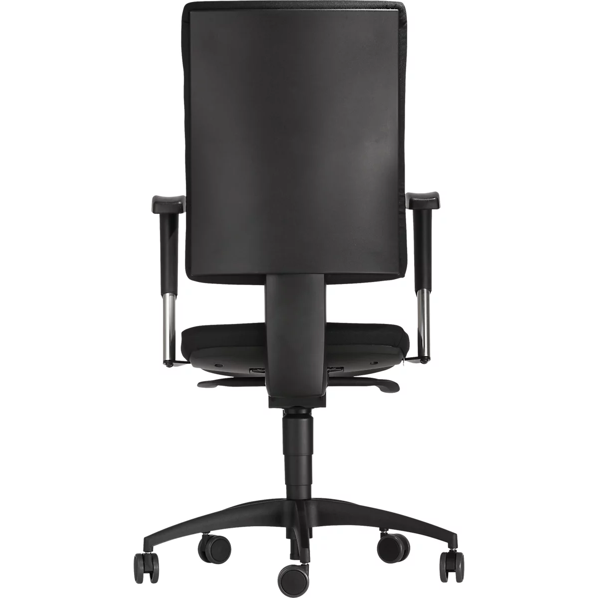 Bureaustoel CLEAN SSI Proline P1 - puntsynchroonmechanisme - zitting met bekkensteun - antibacteriële bekleding - met armleuningen - zwart - Schäfer Shop Pure