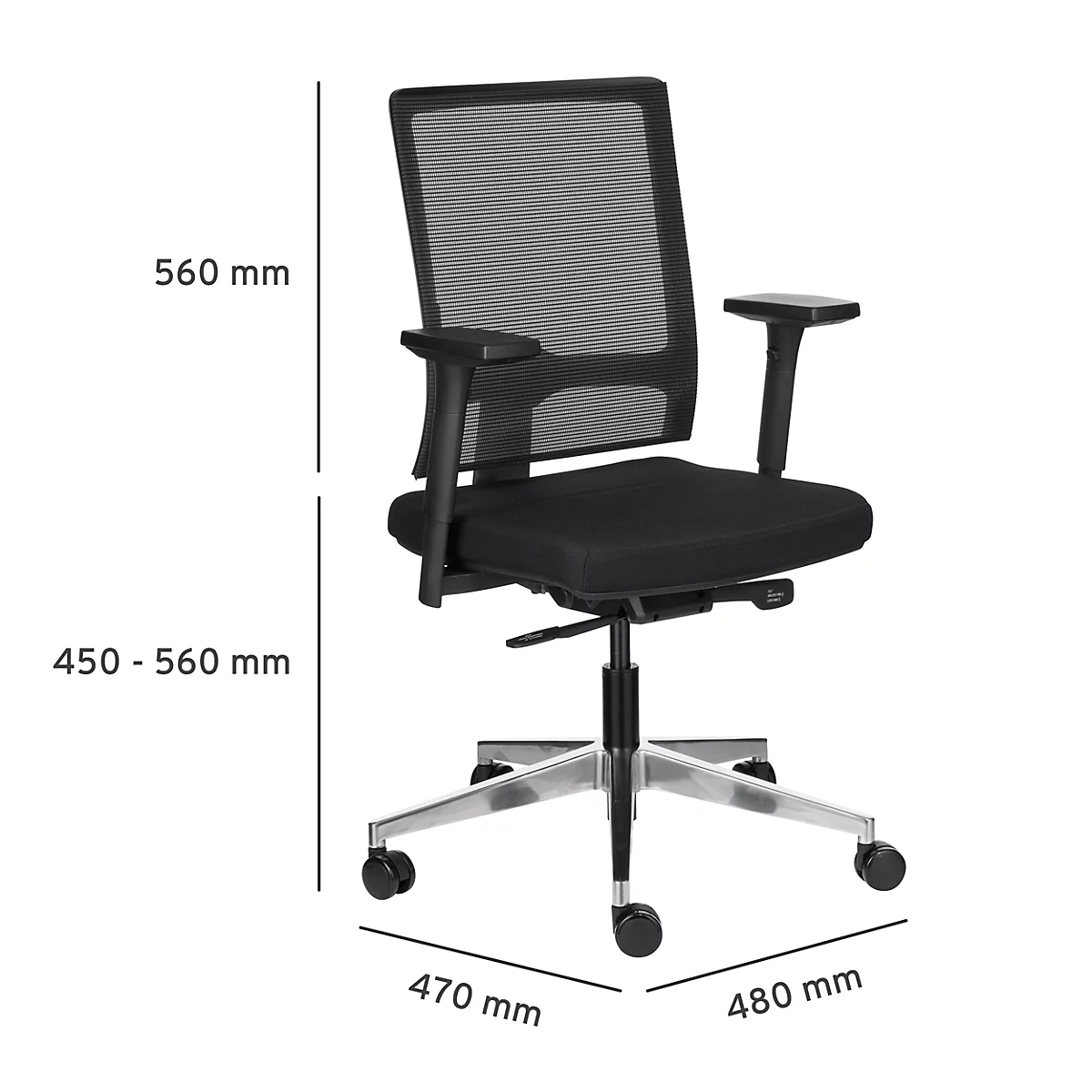 Bureaustoel NET MATIC - stijlvol ontwerp - comfortabel en ideaal voor lange werkdagen - Schäfer Shop Select 