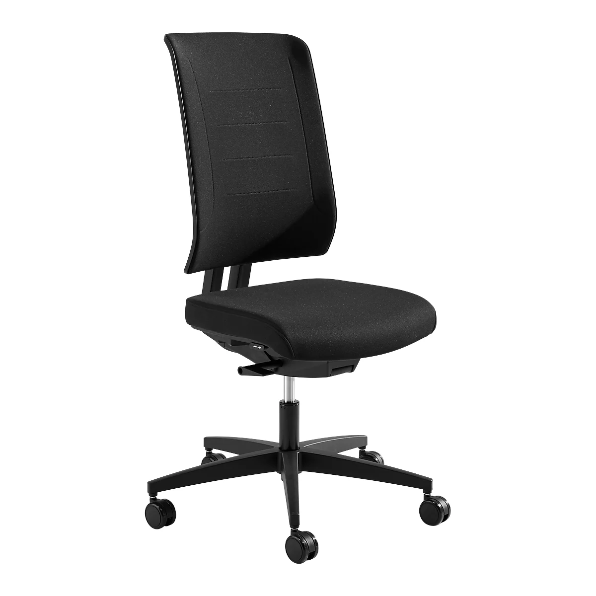 Bureaustoel SSI Proline PREMIUM P1 - gedeeltelijk automatisch synchroon mechanisme - zonder armleuningen - stof - zwart - Schäfer Shop Genius