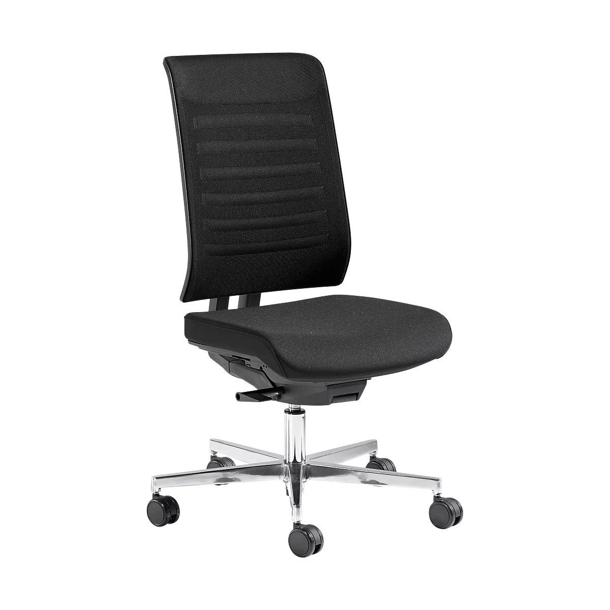 Bureaustoel SSI Proline PREMIUM P2+ - 3D-synchroon mechanisme - mesh - zonder armleuningen - zwart - Schäfer Shop Genius