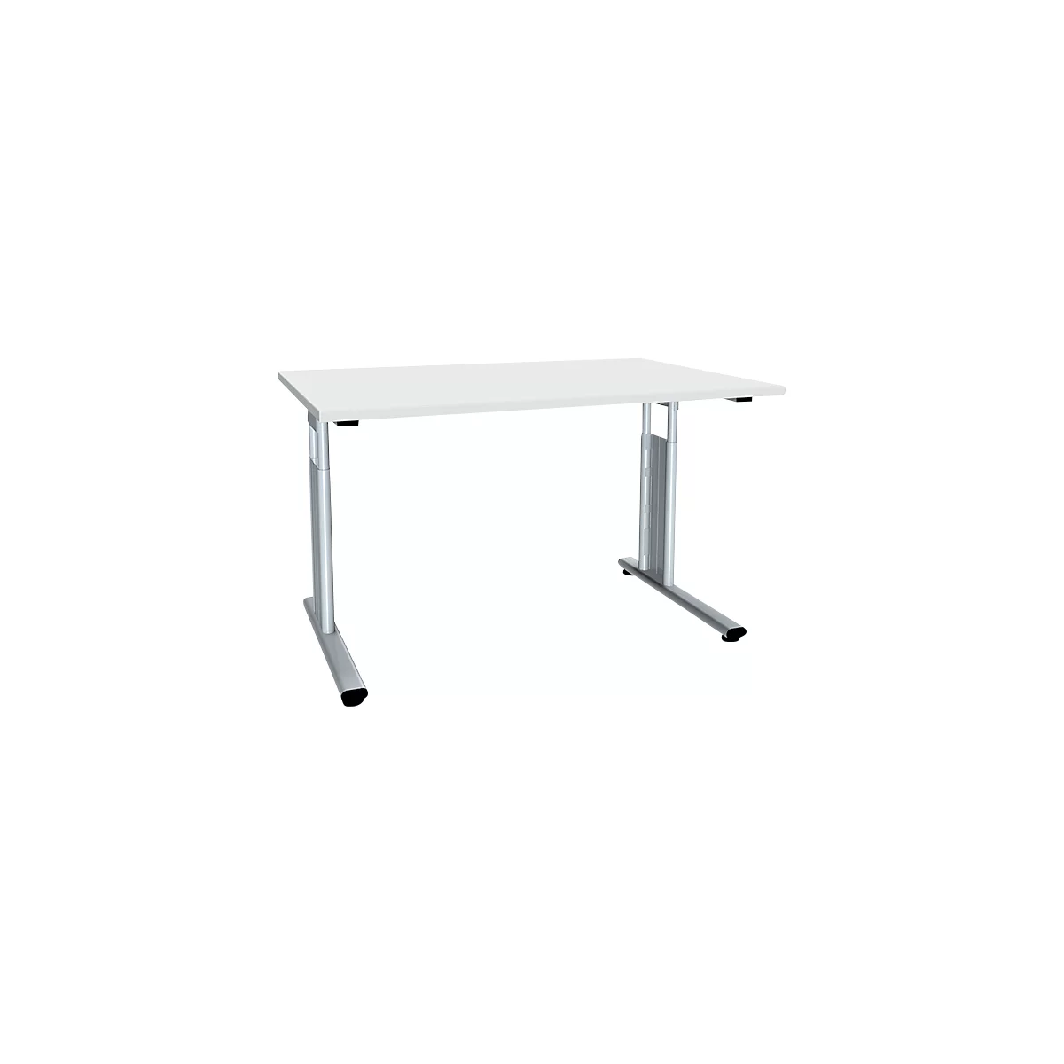 Bureautafel ALICANTE, C-poot, rechthoek, B 1200 x D 800 x H 680-820 mm, lichtgrijs