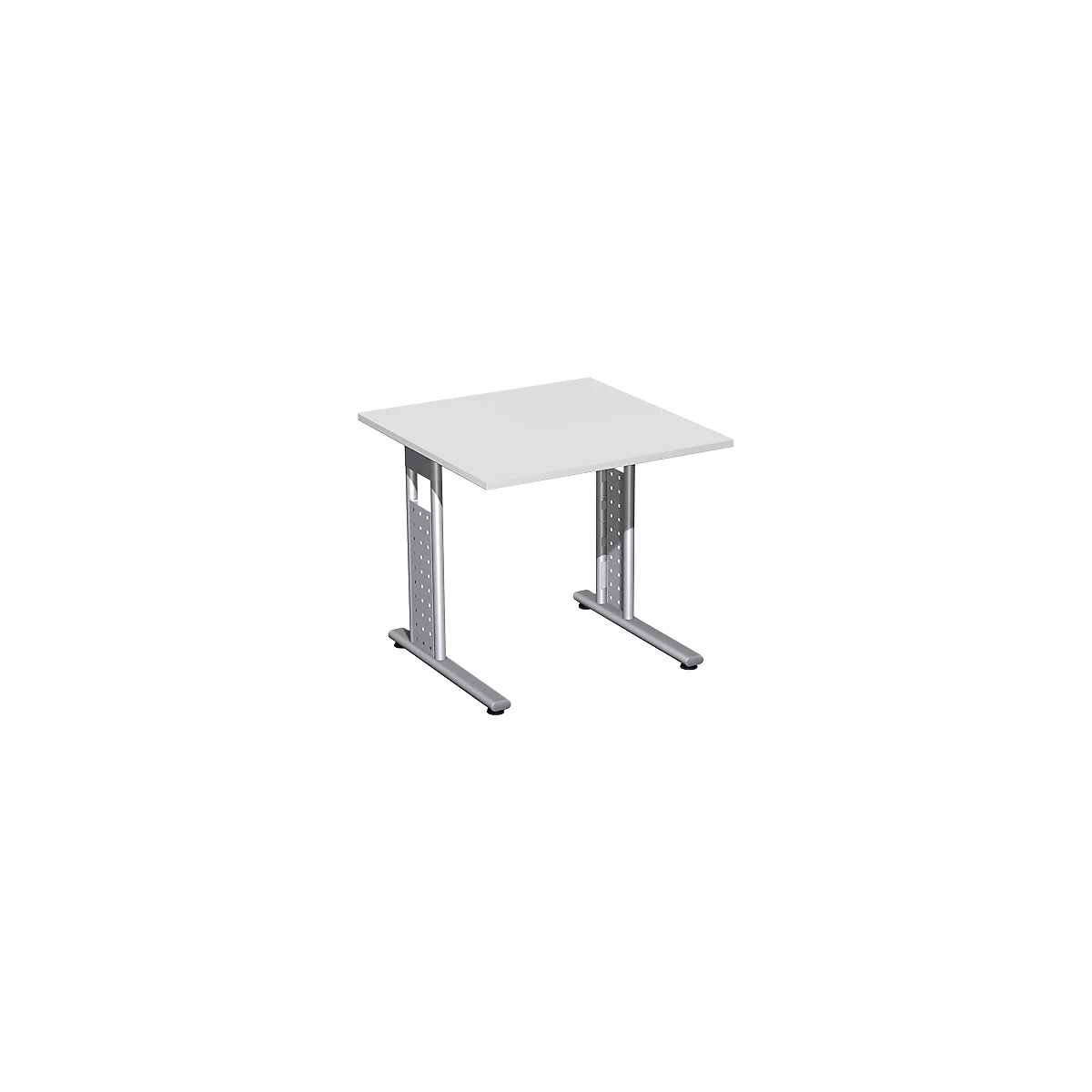 Bureautafel ALICANTE, C-poot, rechthoek, B 800 x D 800 x H 680-820 mm, lichtgrijs