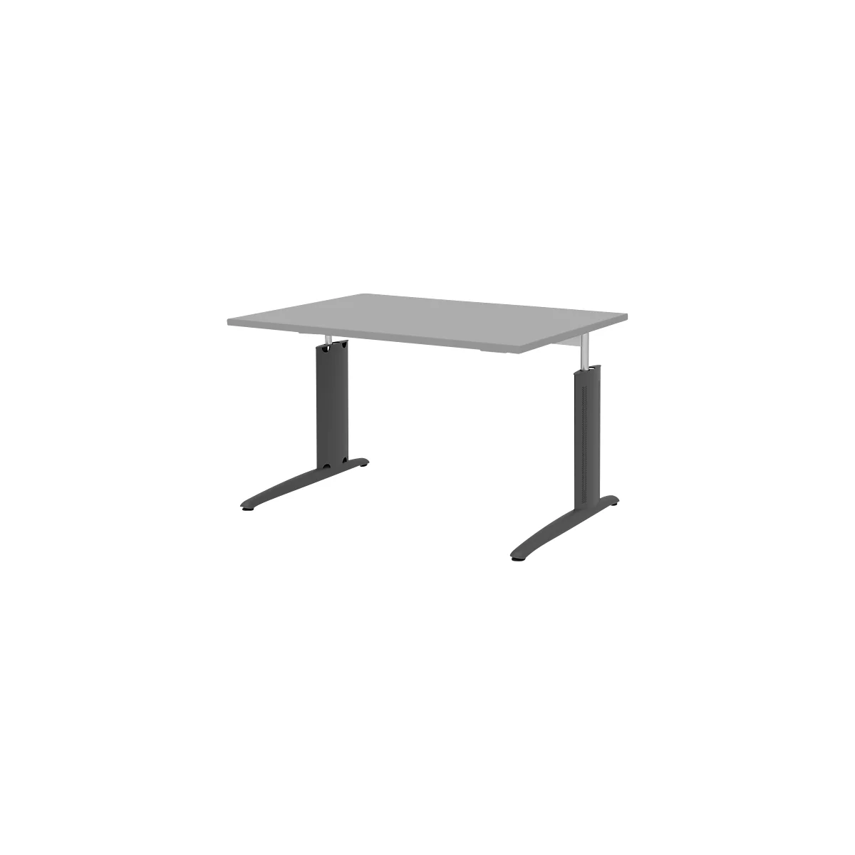 Bureautafel BARI, rechthoek, vorm A, C-poot, B 1200 x D 800 mm, middengrijs