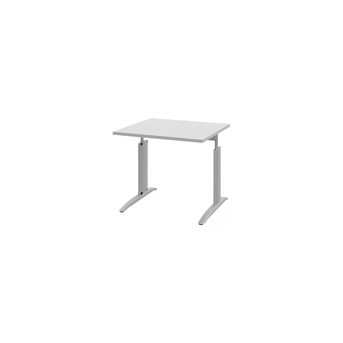 Bureautafel BARI, rechthoek, vorm A, C-poot, B 800 x D 800 mm, lichtgrijs