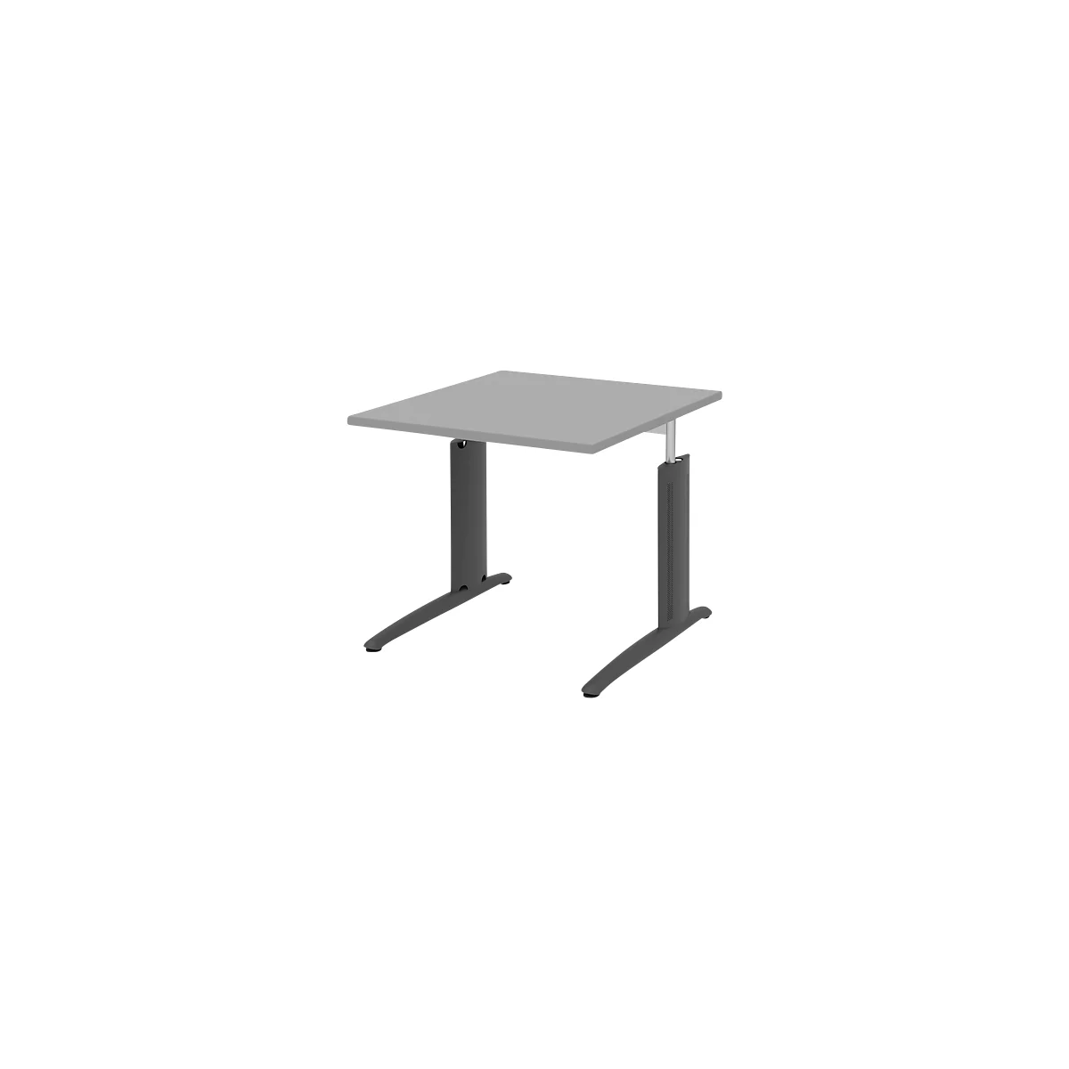 Bureautafel BARI, rechthoek, vorm A, C-poot, B 800 x D 800 mm, middengrijs