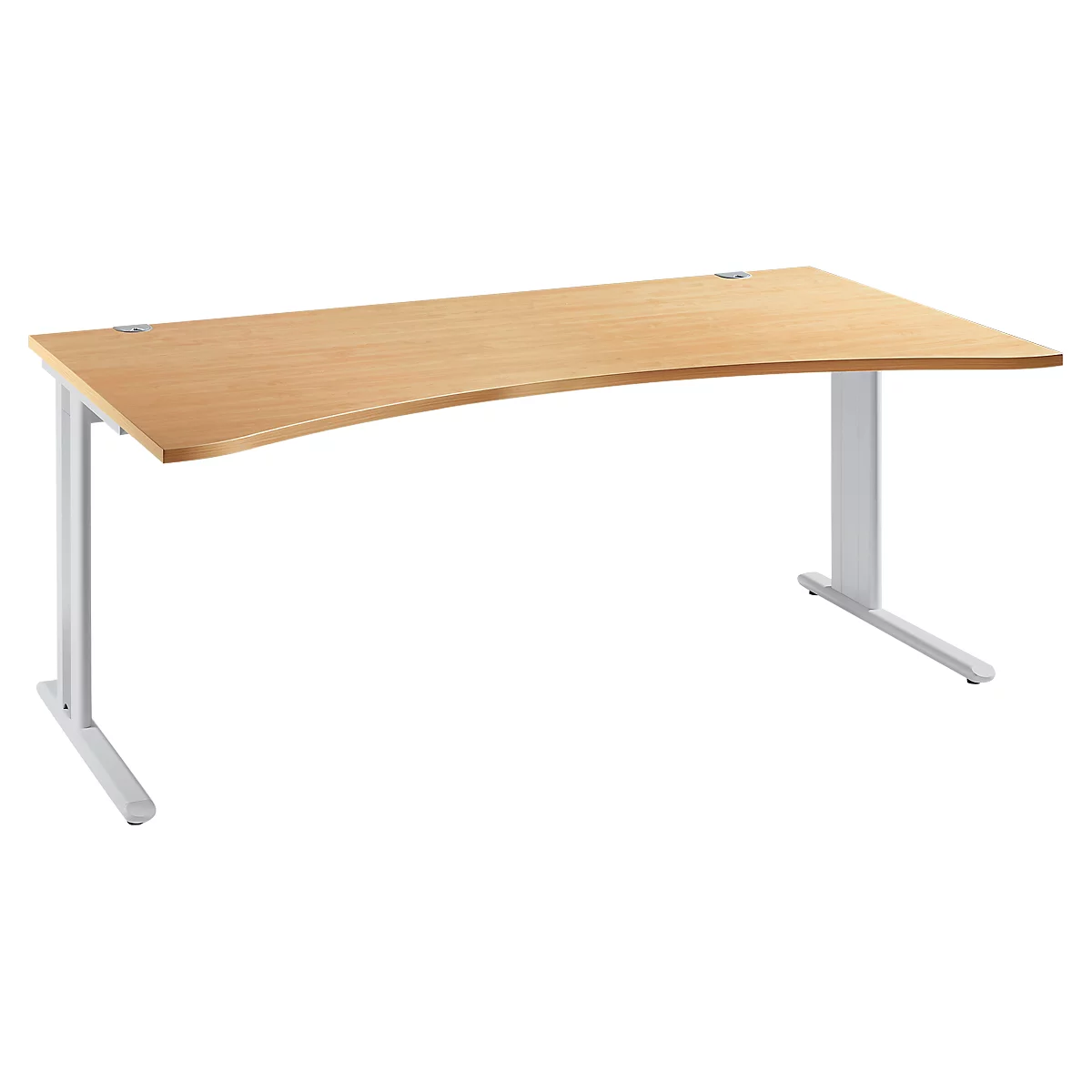 Bureautafel Planova Basic, met cockpitblad, C-poot, B 1800 mm, D 800/1000 mm, 