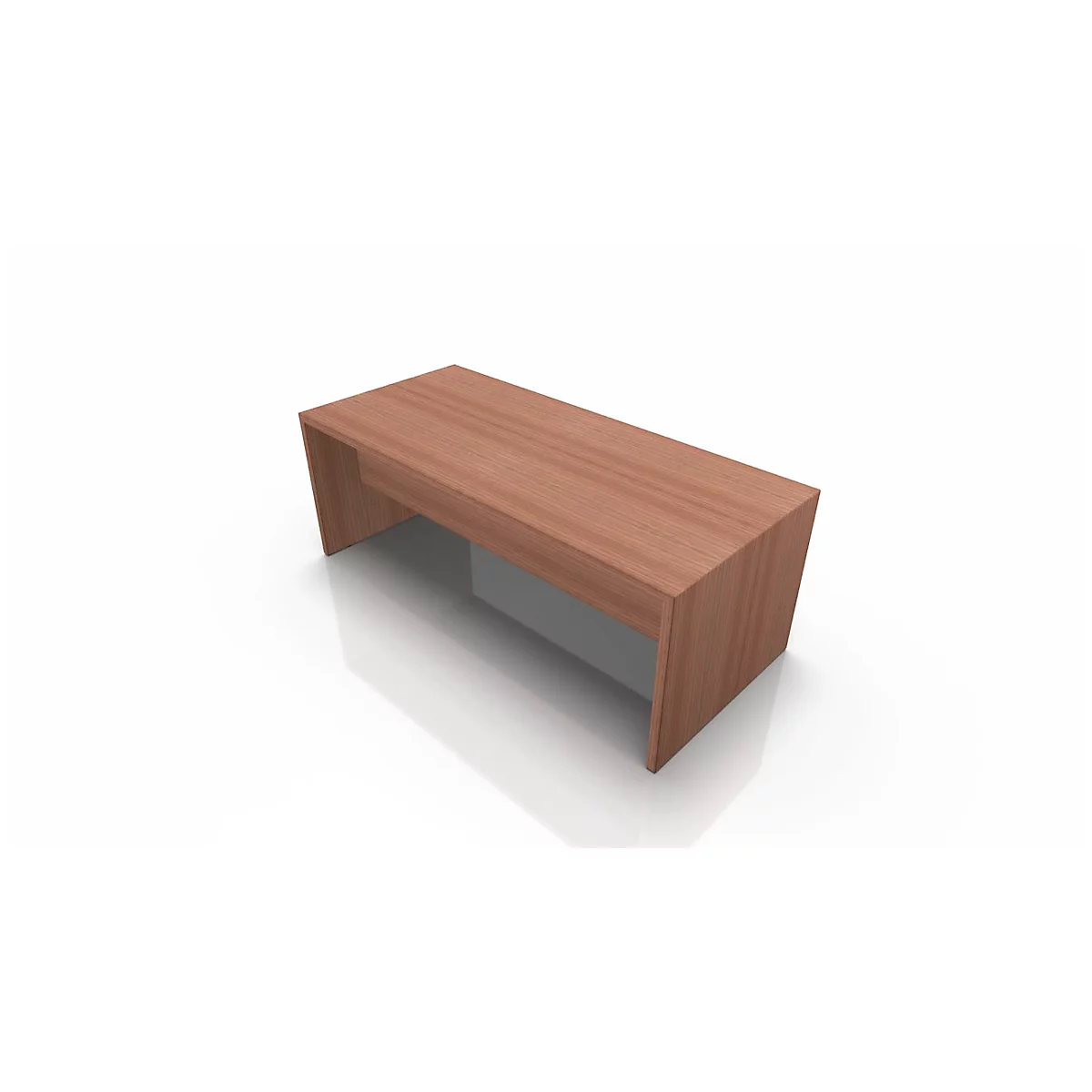 Bureautafel X-TIME-WORK, wang, rechthoek, B 2000 x D 900 x H 730 mm, notenhout-Canaletto-patroon