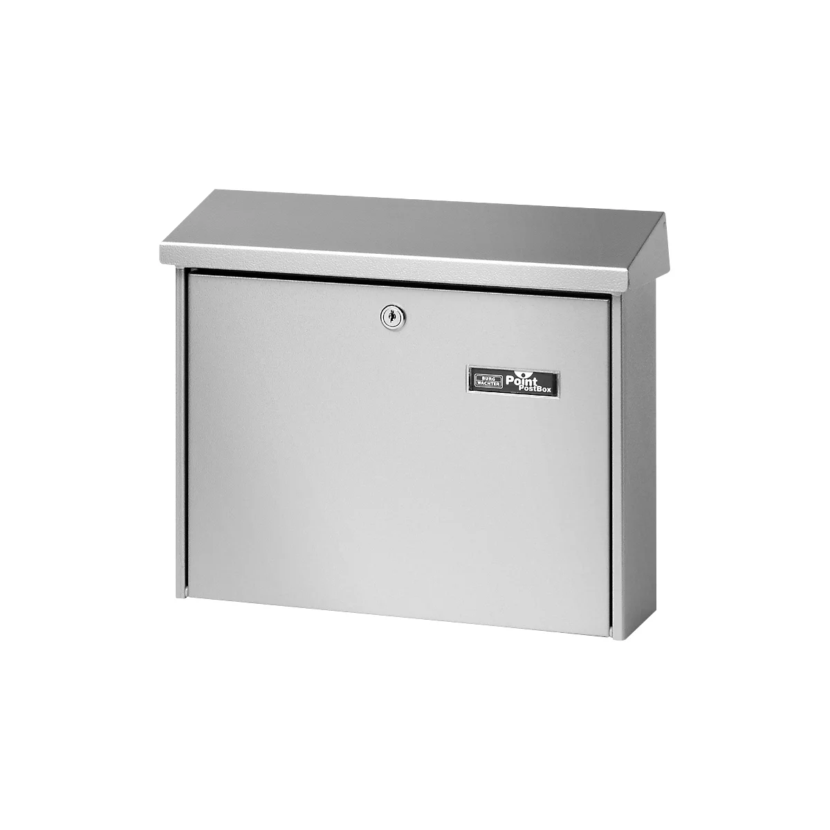 Burg Wächter Briefkasten Journal, Stahlblech, Einwurf DIN C4, abschließbar, Silber