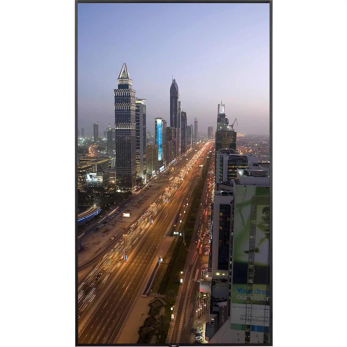 Business Monitor Sharp/NEC MultiSync® M981, 98', 3840 x 2160 px, IPS Panel, HDMI/DisplayPort/USB/LAN, 2 x 10 W, Dauerbetrieb