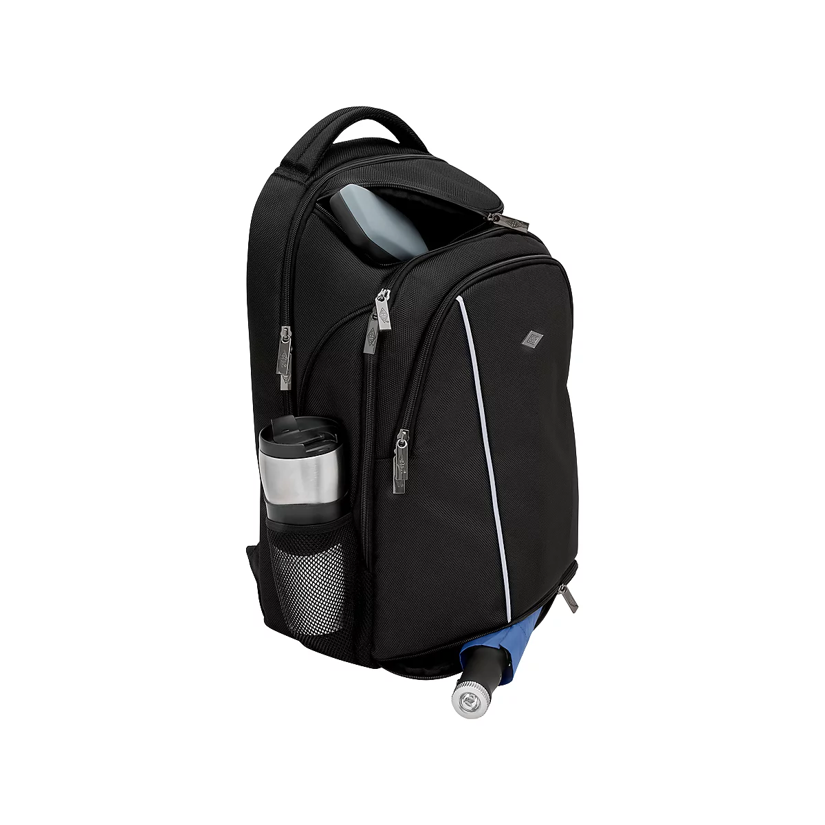 Business rugzak WEDO, polyester, Vakken voor notebook/tablet, rugkussen, 28 l, zwart