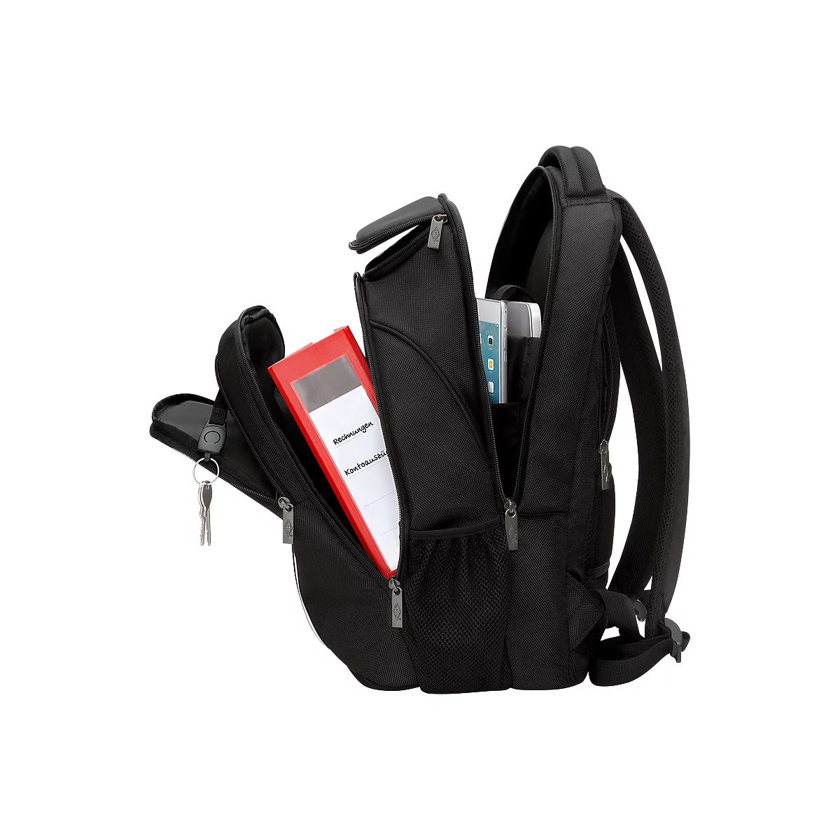 Business rugzak WEDO, polyester, Vakken voor notebook/tablet, rugkussen, 28 l, zwart
